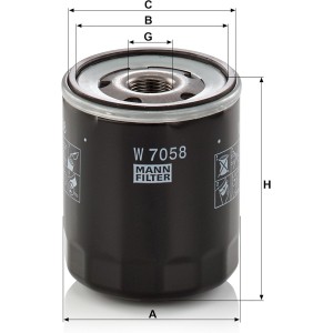 MANN-FILTER W 7058 Filtro de aceite