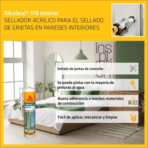 SIKA - Sellador acrílico - SikaSeal 178 Interior -