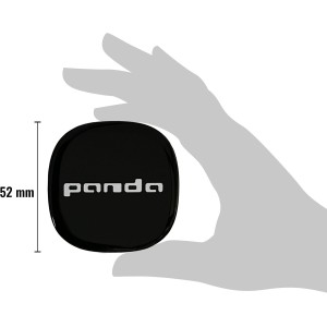 4R Quattroerre.it 3D pegatinas Cubiertas de rueda Compatible con Fiat Panda, diámetro 52 mm, (4, negro)