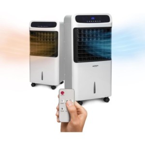 Trioclima + Enfriador de aire caliente de 10 litros, aire caliente y aire frío y deshumidificador portátil de 2000 W