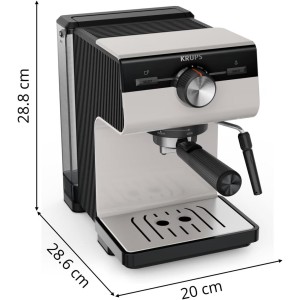 KRUPS Authentic, Cafetera Espresso Manual, Depósito de 2L, Inox