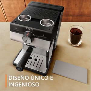 KRUPS Authentic, Cafetera Espresso Manual, Depósito de 2L, Inox