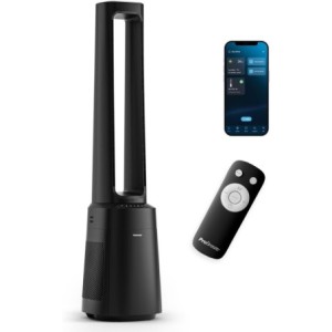 Ventilador Purificador de aire de columna OmniAir Breeze, 105 cm Tranquilo, Torre con filtro HEPA, Wi-Fi