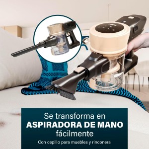 Princess Aspirador de Escoba - 27 kPa - 45 min - 2 en 1 - Motor BLDC