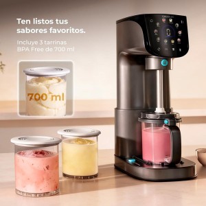 Cecotec Heladera Multifunción Capacidad 2,1L, 3 Tarrinas, Gelatec 2100. 500W