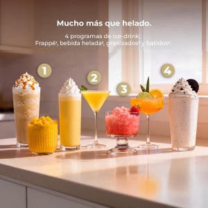 Cecotec Heladera Multifunción Capacidad 2,1L, 3 Tarrinas, Gelatec 2100. 500W