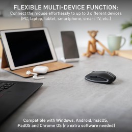 CHERRY GENTIX BT, Ratón Inalámbrico Bluetooth, Función Multidispositivo para hasta 3 Dispositivos CHERRY GENTIX BT, Ratón Inalámbrico Bluetooth, Función Multidispositivo para hasta 3 Dispositivos