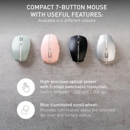 CHERRY GENTIX BT, Ratón Inalámbrico Bluetooth, Función Multidispositivo para hasta 3 Dispositivos CHERRY GENTIX BT, Ratón Inalámbrico Bluetooth, Función Multidispositivo para hasta 3 Dispositivos