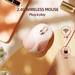 INPHIC M8 Ratón Inalambrico Rosa, 2.4G USB Recargable INPHIC M8 Ratón Inalambrico Rosa, 2.4G USB Recargable