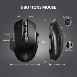 Inphic PM6 mouse inalámbrico recargable, silencioso Inphic PM6 mouse inalámbrico recargable, silencioso