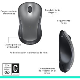 Logitech M310 Ratón Inalámbrico, 2,4 GHz con Nano Receptor Logitech M310 Ratón Inalámbrico, 2,4 GHz con Nano Receptor