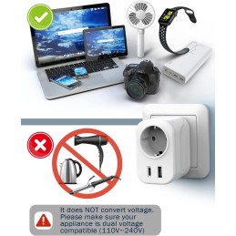 Adaptador Enchufe USA a Europa