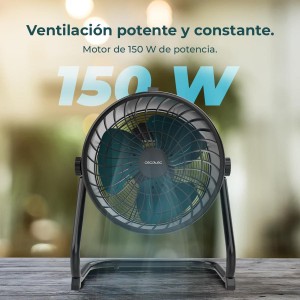 Cecotec Ventilador de Suelo Industrial Proindustry Flowcannon. 140W, Carcasa Metálica, 3 Velocidades