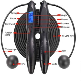 Cuerda de Saltar , Ajustable .con Contador Electrónico De Calorías Cuerda de Saltar , Ajustable .con Contador Electrónico De Calorías