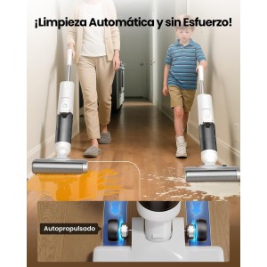 Proscenic F10 Ultra+ Aspiradora Escoba sin Cable en Seco y Húmedo, 60 Min de autonomía