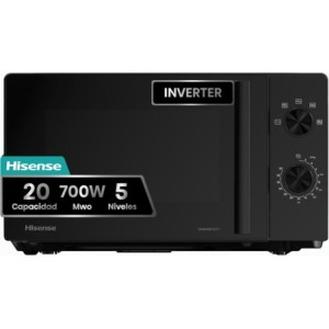 Hisense H20MOBP1HI - Microondas 20 Litros, 700W, Inverter Expert, Descongelación Rápida