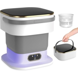Mini Lavadora,15L Lavadora Portatil con Centrifugado y 3 Modos de Limpieza