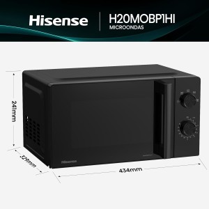 Hisense H20MOBP1HI - Microondas 20 Litros, 700W, Inverter Expert, Descongelación Rápida