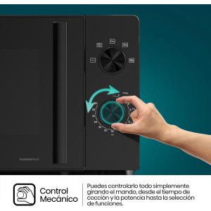 Hisense H20MOBP1HI - Microondas 20 Litros, 700W, Inverter Expert, Descongelación Rápida