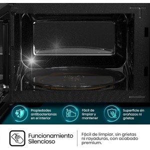 Hisense H20MOBP1HI - Microondas 20 Litros, 700W, Inverter Expert, Descongelación Rápida