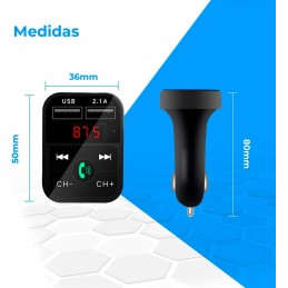 NK Transmisor FM Bluetooth V5.0 para Coche Y Camión 12/24V