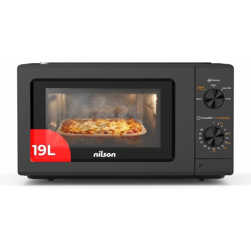 Nilson Microondas 19L Libre Instalación, Negro NMW2701N. 700W