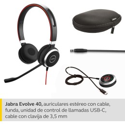 Jabra Evolve 40 MS – Auriculares Estéreo Certificados para Microsoft Teams Jabra Evolve 40 MS – Auriculares Estéreo Certificados para Microsoft Teams