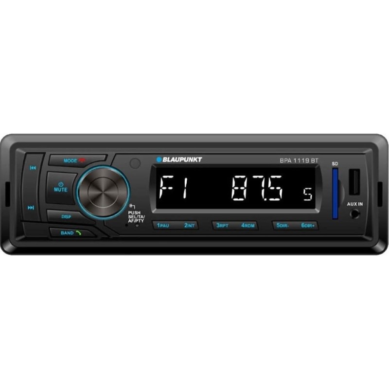 Blaupunkt BPA1119BT - Autorradio 1 DIN, Bluetooth, USB, Negro