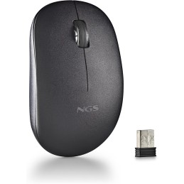 NGS Fog Pro Black - Ratón Inalámbrico, Ratón Óptico de 1000 dpi