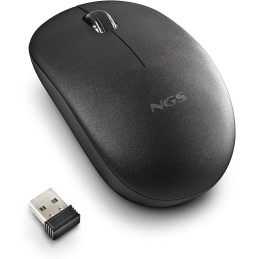 NGS Fog Pro Black - Ratón Inalámbrico, Ratón Óptico de 1000 dpi