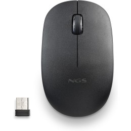 NGS Fog Pro Black - Ratón Inalámbrico, Ratón Óptico de 1000 dpi