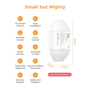 Refoss Interruptor Inteligente Universal 2 Piezas, 10A Interruptor WiFi Inteligente con Control Remoto