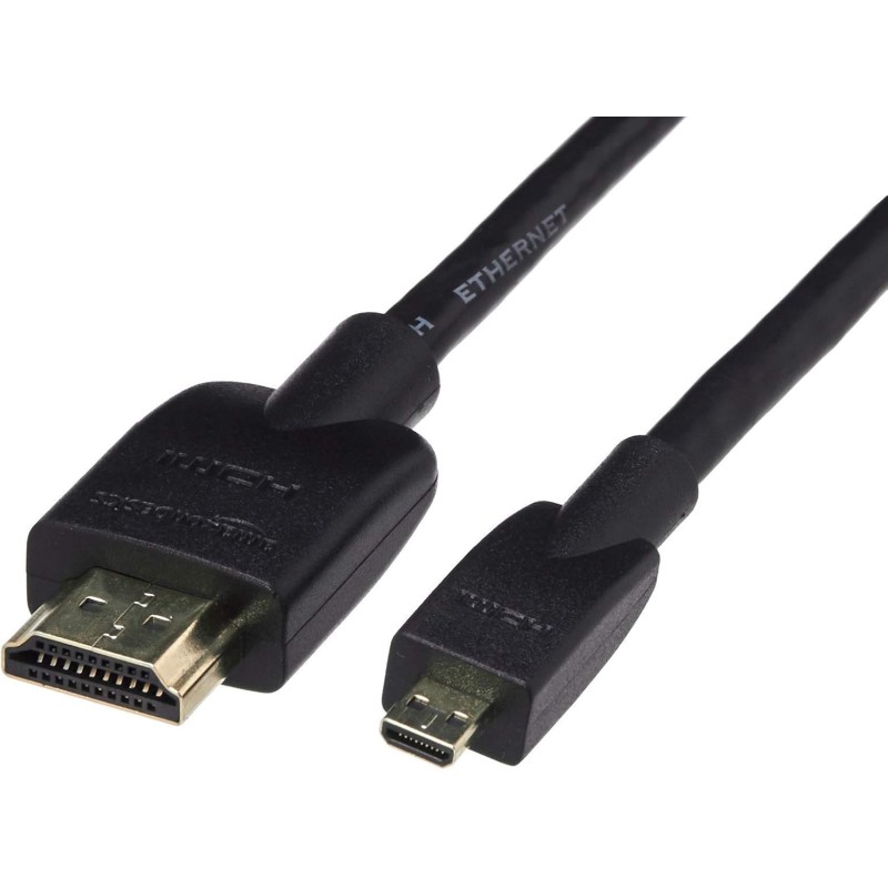 Amazon Basics - Cable Micro HDMI a HDMI, flexible, de 1.8 m