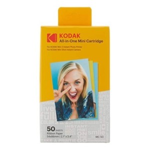 Cartucho de papel fotográfico Kodak All-in-One Mini 50 Hojas 54x86mm