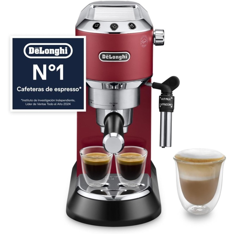 De'Longhi Dedica Style - Cafetera Espresso Manual con Espumador Manual