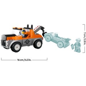 LEGO City Camión Grúa y Reparación del Deportivo, Vehículo con Coches de Juguete