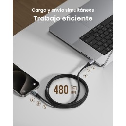 INIU Cable USB A USB C, [2m] QC 3,0 y 3,1A Cable USB C Carga Rapida