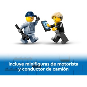 LEGO City Camión Grúa y Reparación del Deportivo, Vehículo con Coches de Juguete