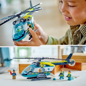 LEGO City Helicóptero de Rescate para Emergencias de Juguete