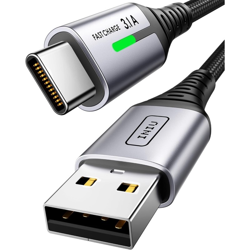 INIU Cable USB A USB C, [2m] QC 3,0 y 3,1A Cable USB C Carga Rapida
