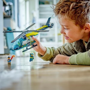 LEGO City Helicóptero de Rescate para Emergencias de Juguete