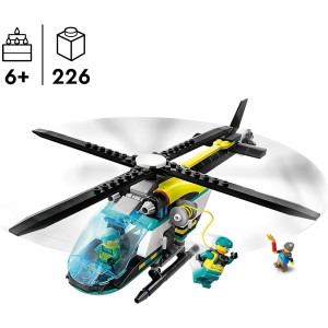 LEGO City Helicóptero de Rescate para Emergencias de Juguete