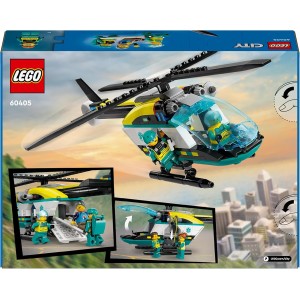 LEGO City Helicóptero de Rescate para Emergencias de Juguete