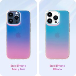 LONLI Hue (para iPhone iPhone 15 Pro MAX) Funda para teléfono Mate Iridiscente Fluorescente