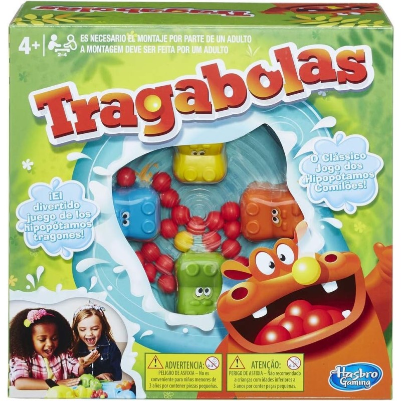 Hasbro Gaming Tragabolas Juego de Mesa de Hipopótamos