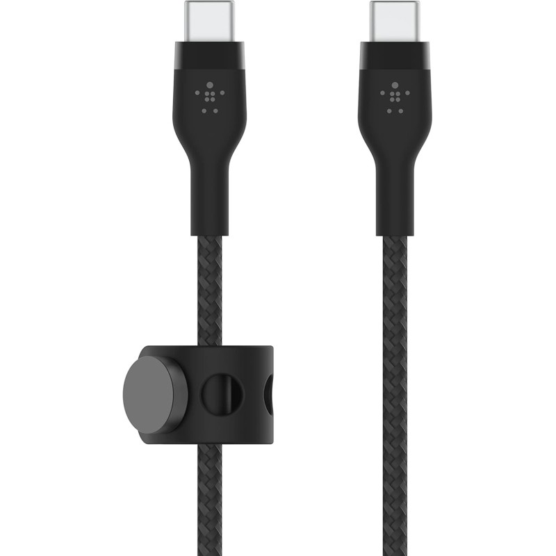 Belkin BoostCharge Pro Flex cable trenzado USB-C a USB-C, cable de carga rápida Belkin BoostCharge Pro Flex cable trenzado USB-C a USB-C, cable de carga rápida