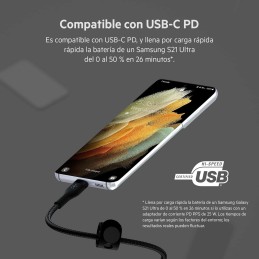Belkin BoostCharge Pro Flex cable trenzado USB-C a USB-C, cable de carga rápida Belkin BoostCharge Pro Flex cable trenzado USB-C a USB-C, cable de carga rápida