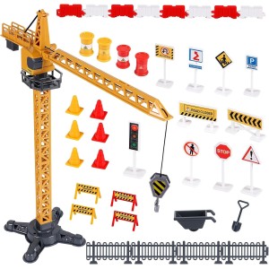 Vehiculos Construccion Juguete Niños con Grandes Camión Grúa Excavadora Hormigonera