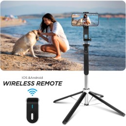 180cm Palo Selfie, Romon Selfie Stick Quad trípode, 360 ° 180cm Palo Selfie, Romon Selfie Stick Quad trípode, 360 °
