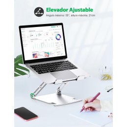 Soporte Portatil Mesa Estable Compatible con MacBook Pro y Tabletas 10-16”